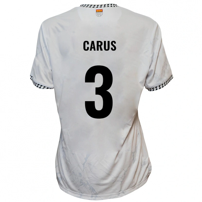 Danxen Kinderen Vincent Carus #3 Wit Zwart Uitshirt Uittenue 2025/26 T-Shirt België