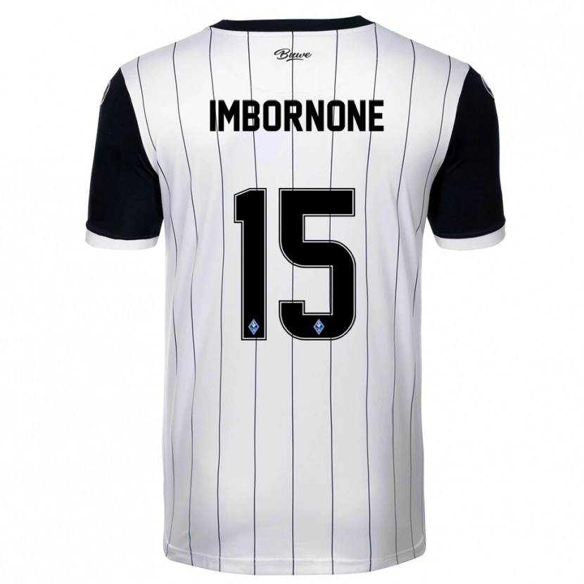 Danxen Kinderen Fabio Imbornone #15 Wit Zwart Uitshirt Uittenue 2025/26 T-Shirt België