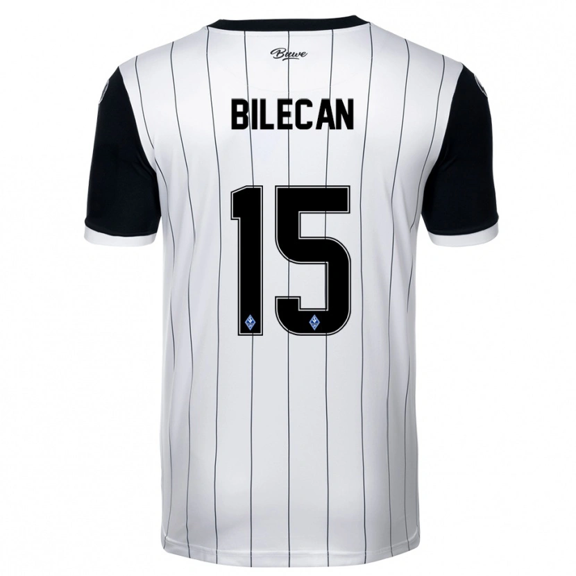 Danxen Kinderen Engin Bilecan #15 Wit Zwart Uitshirt Uittenue 2025/26 T-Shirt België
