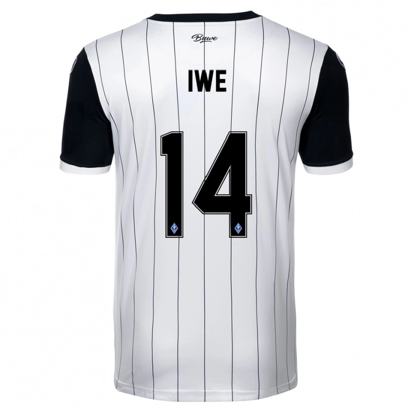 Danxen Kinderen Emmanuel Iwe #14 Wit Zwart Uitshirt Uittenue 2025/26 T-Shirt België