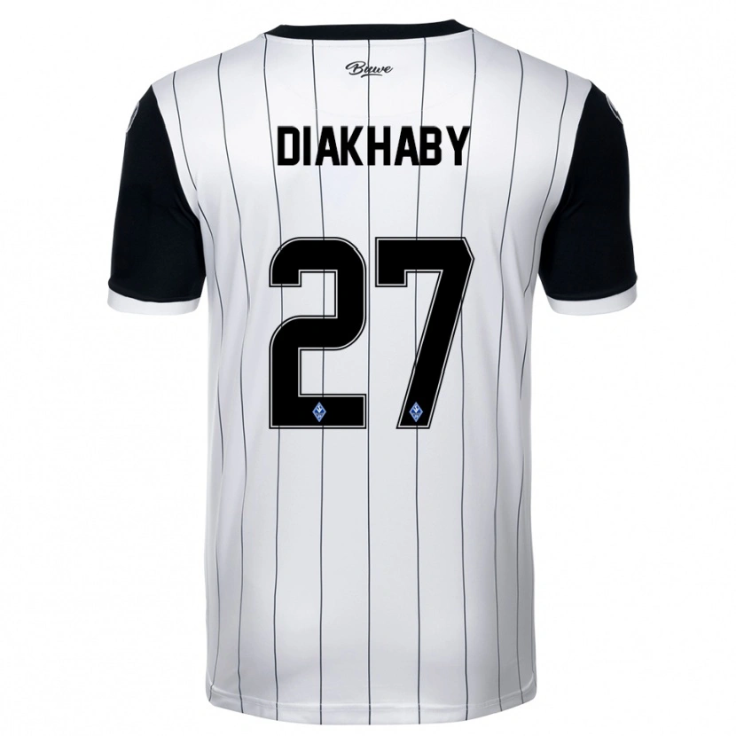 Danxen Kinderen Adama Diakhaby #27 Wit Zwart Uitshirt Uittenue 2025/26 T-Shirt België