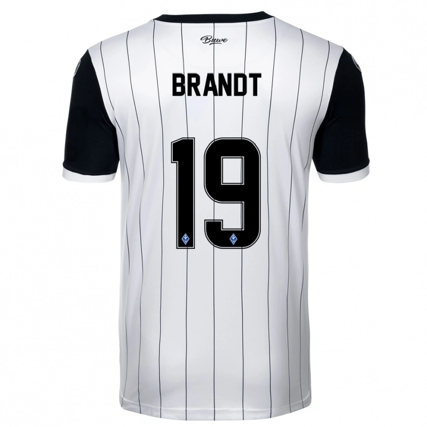 Danxen Kinderen Jascha Brandt #19 Wit Zwart Uitshirt Uittenue 2025/26 T-Shirt België