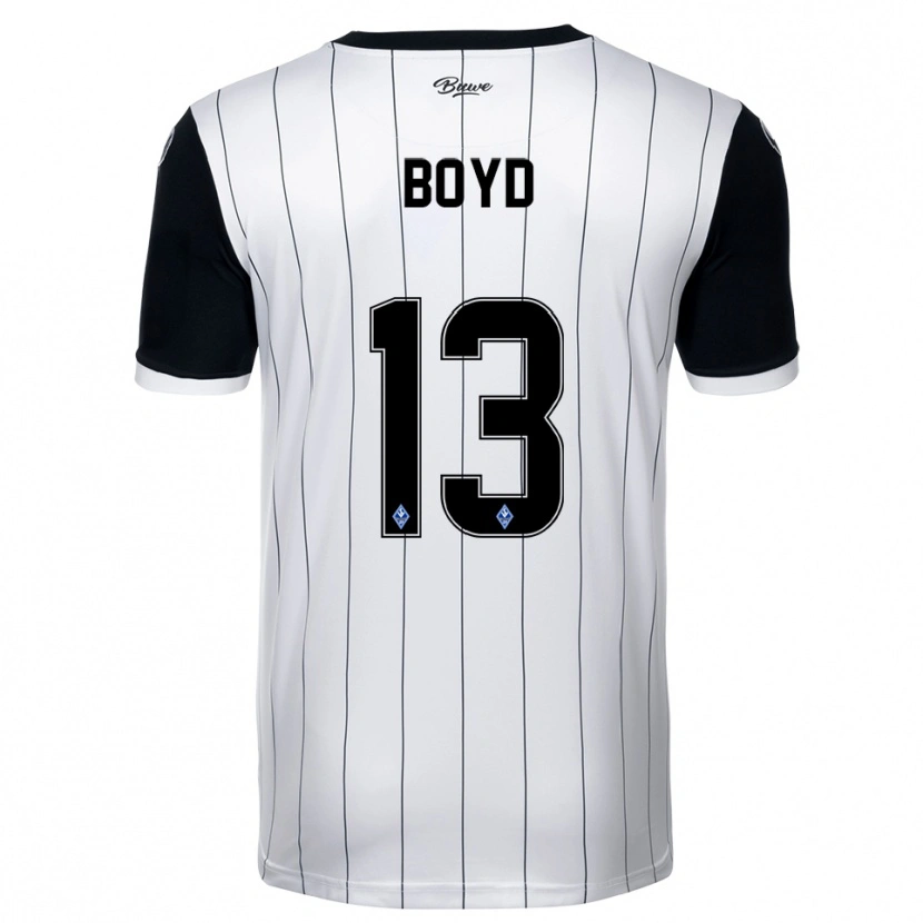 Danxen Kinderen Terrence Boyd #13 Wit Zwart Uitshirt Uittenue 2025/26 T-Shirt België