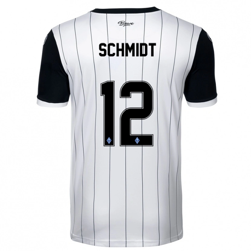 Danxen Kinderen Niclas Schmidt #12 Wit Zwart Uitshirt Uittenue 2025/26 T-Shirt België
