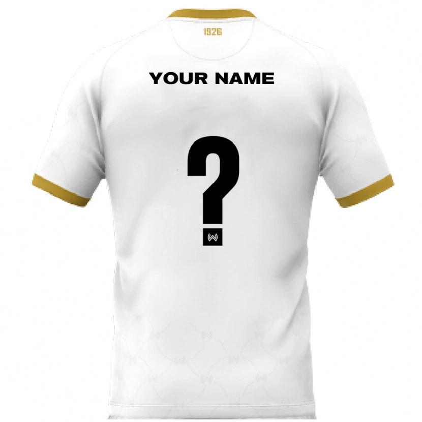 Danxen Kinderen Uw Naam #0 Wit Goud Uitshirt Uittenue 2025/26 T-Shirt België