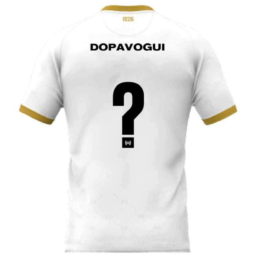 Danxen Kinderen Zeze Dopavogui #0 Wit Goud Uitshirt Uittenue 2025/26 T-Shirt België