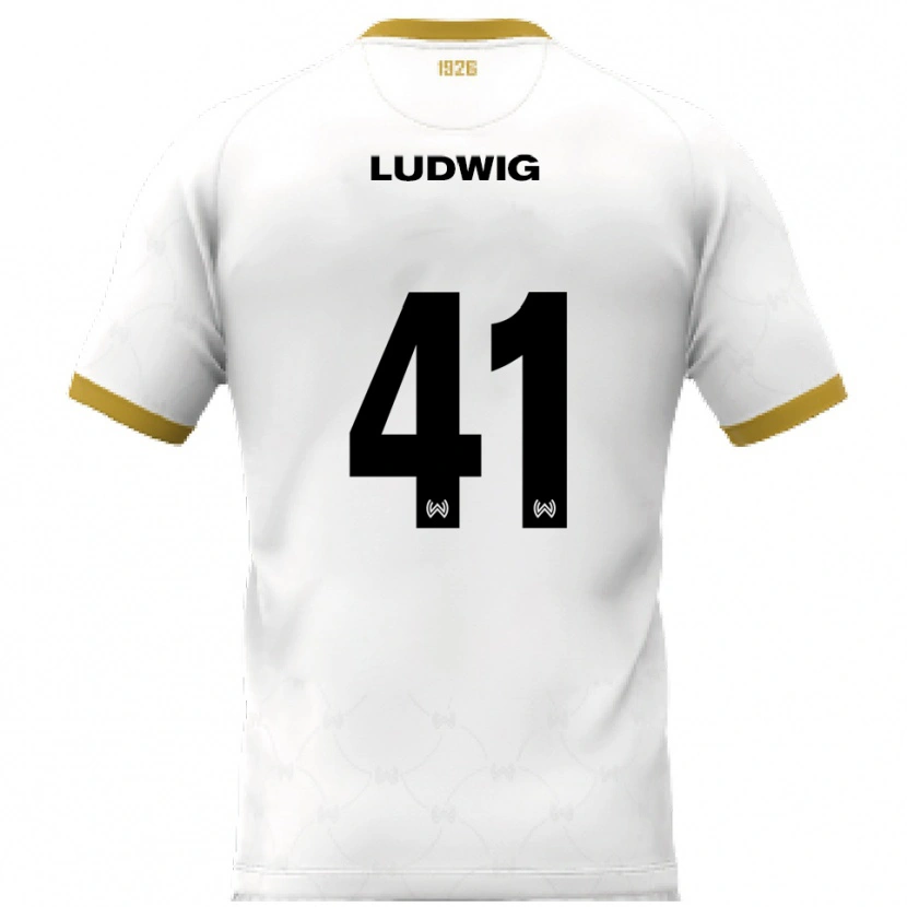 Danxen Kinderen Finn Ludwig #41 Wit Goud Uitshirt Uittenue 2025/26 T-Shirt België