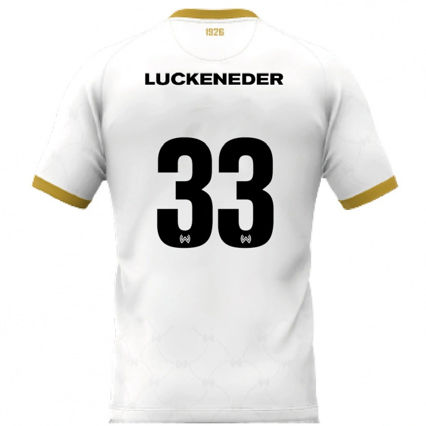 Danxen Kinderen Felix Luckeneder #33 Wit Goud Uitshirt Uittenue 2025/26 T-Shirt België
