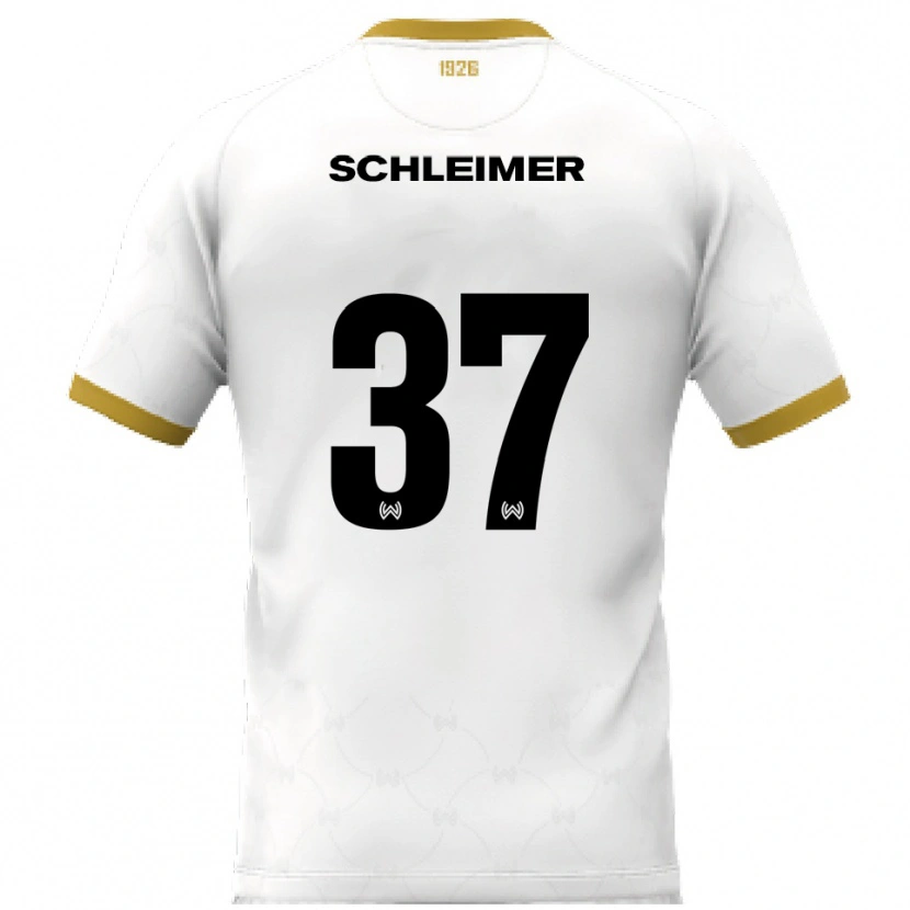 Danxen Kinderen Lukas Schleimer #37 Wit Goud Uitshirt Uittenue 2025/26 T-Shirt België