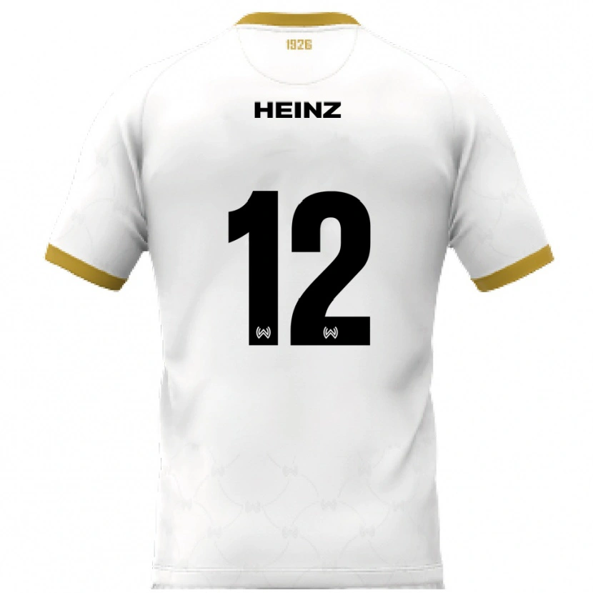 Danxen Kinderen Lewin Heinz #12 Wit Goud Uitshirt Uittenue 2025/26 T-Shirt België