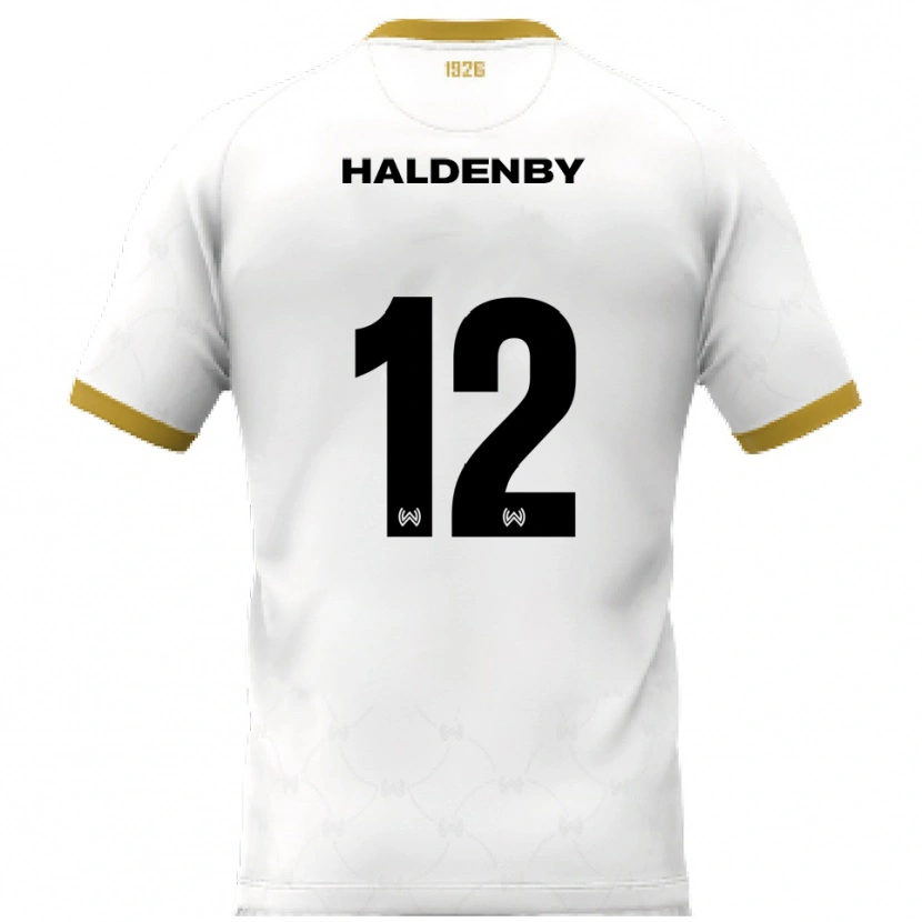 Danxen Kinderen Ben Haldenby #12 Wit Goud Uitshirt Uittenue 2025/26 T-Shirt België