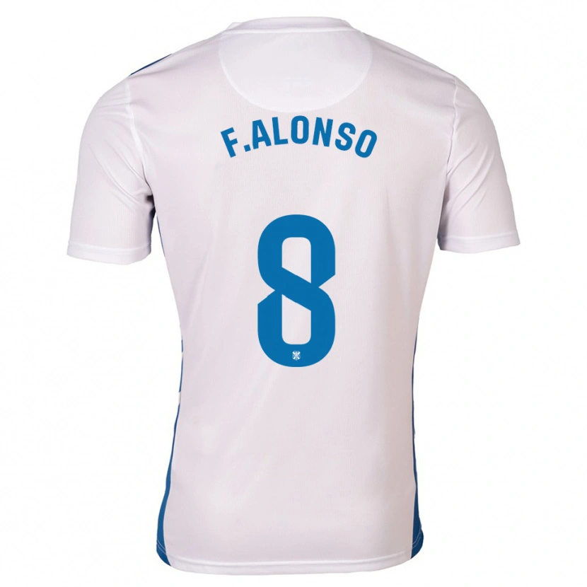 Danxen Heren Félix Alonso #8 Wit Blauw Thuisshirt Thuistenue 2025/26 T-Shirt België