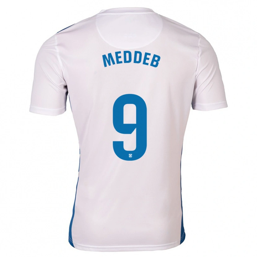 Danxen Heren Walid Meddeb #9 Wit Blauw Thuisshirt Thuistenue 2025/26 T-Shirt België