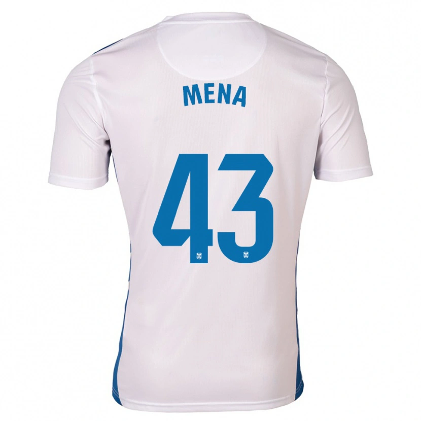 Danxen Heren Denilson Mena #43 Wit Blauw Thuisshirt Thuistenue 2025/26 T-Shirt België
