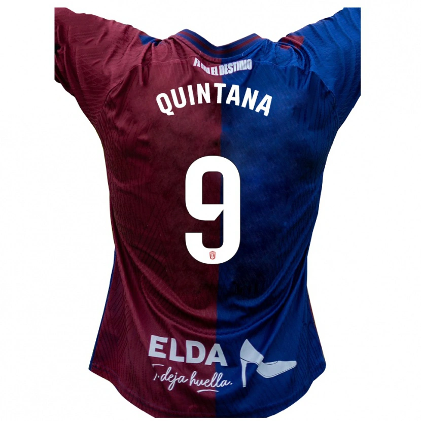 Danxen Heren Nacho Quintana #9 Blauw Rood Thuisshirt Thuistenue 2025/26 T-Shirt België