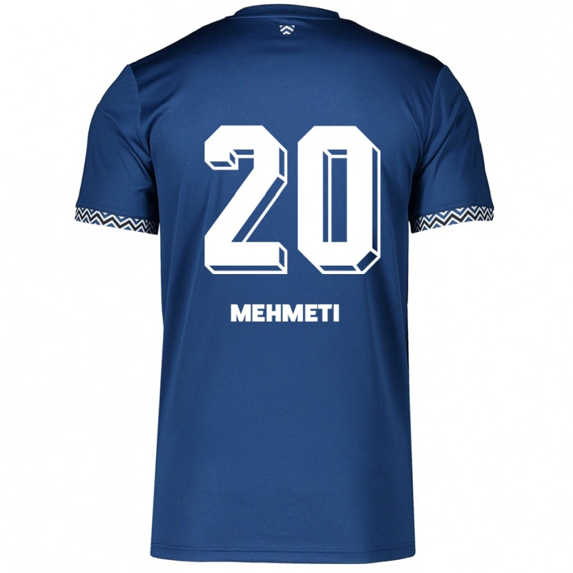 Danxen Heren Enis Mehmeti #20 Marine Wit Thuisshirt Thuistenue 2025/26 T-Shirt België