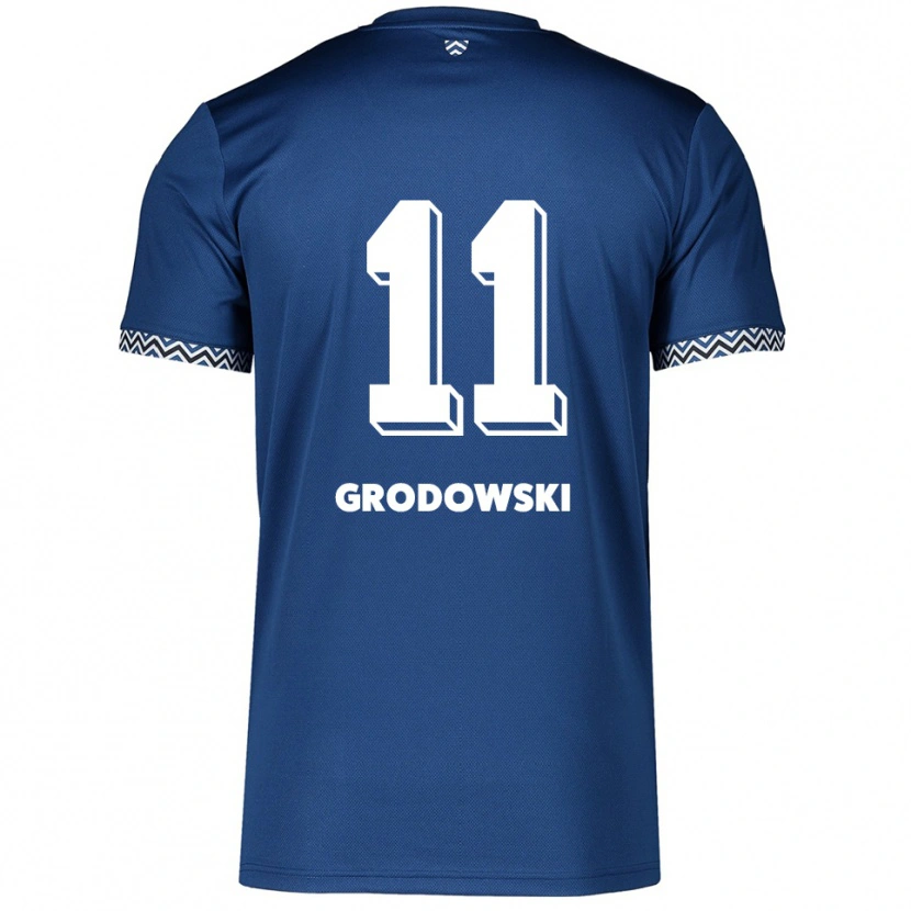 Danxen Heren Joel Grodowski #11 Marine Wit Thuisshirt Thuistenue 2025/26 T-Shirt België