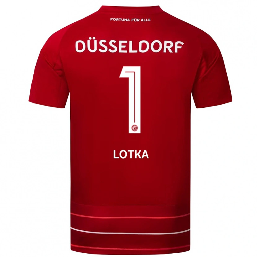 Danxen Heren Marcel Lotka #1 Rood Wit Thuisshirt Thuistenue 2025/26 T-Shirt België