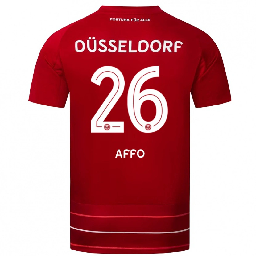 Danxen Heren Samir Affo #26 Rood Wit Thuisshirt Thuistenue 2025/26 T-Shirt België