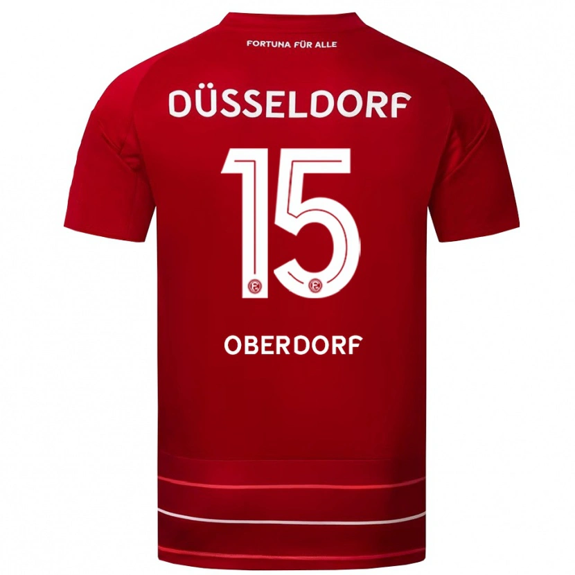 Danxen Heren Tim Oberdorf #15 Rood Wit Thuisshirt Thuistenue 2025/26 T-Shirt België