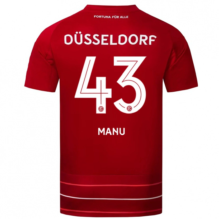 Danxen Heren King Manu #43 Rood Wit Thuisshirt Thuistenue 2025/26 T-Shirt België