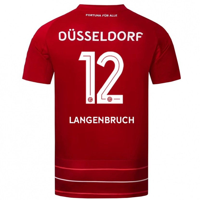 Danxen Heren Linus Langenbruch #12 Rood Wit Thuisshirt Thuistenue 2025/26 T-Shirt België