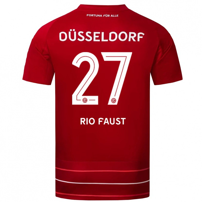 Danxen Heren Rio Faust #27 Rood Wit Thuisshirt Thuistenue 2025/26 T-Shirt België