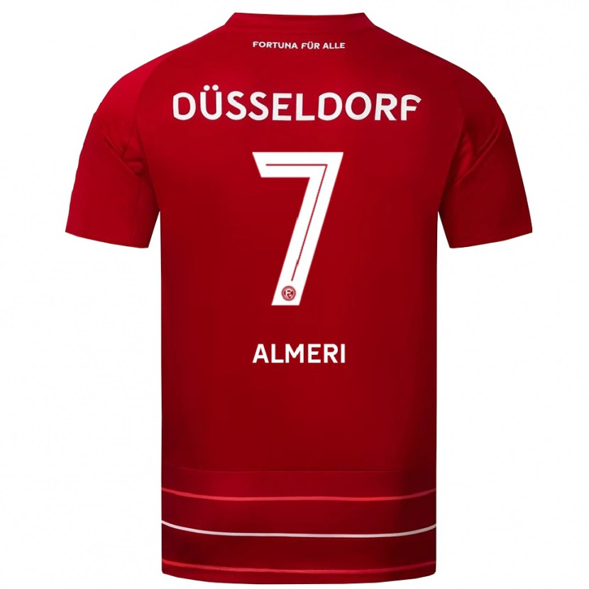 Danxen Heren Majd Almeri #7 Rood Wit Thuisshirt Thuistenue 2025/26 T-Shirt België
