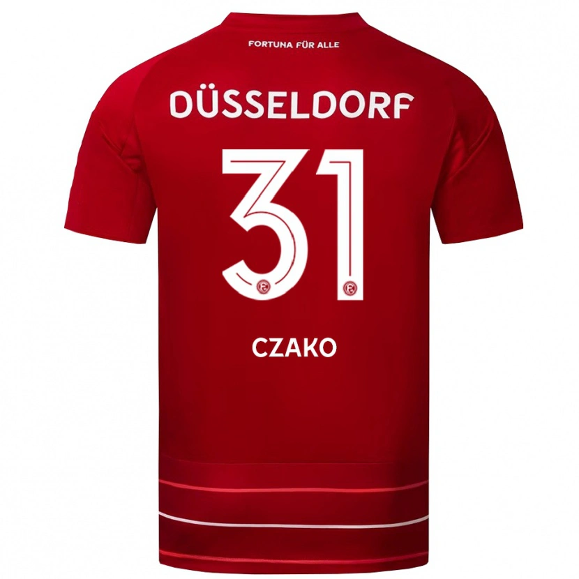 Danxen Heren Milán Czakó #31 Rood Wit Thuisshirt Thuistenue 2025/26 T-Shirt België