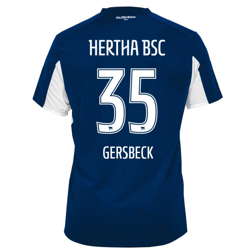 Danxen Heren Marius Gersbeck #35 Wit Blauw Thuisshirt Thuistenue 2025/26 T-Shirt België