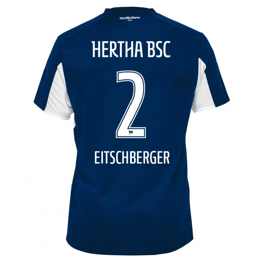 Danxen Heren Julian Eitschberger #2 Wit Blauw Thuisshirt Thuistenue 2025/26 T-Shirt België