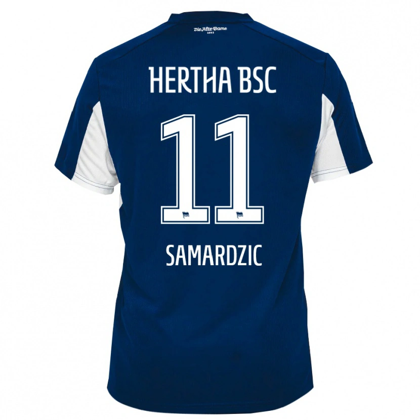 Danxen Heren Tadija Samardzic #11 Wit Blauw Thuisshirt Thuistenue 2025/26 T-Shirt België