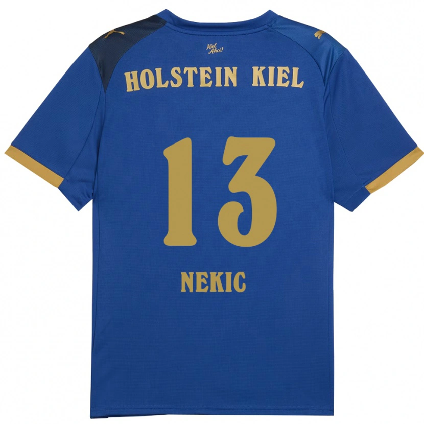 Danxen Heren Ivan Nekic #13 Blauw Goud Thuisshirt Thuistenue 2025/26 T-Shirt België