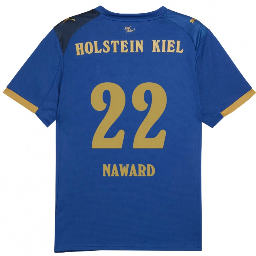 Danxen Heren Lela Naward #22 Blauw Goud Thuisshirt Thuistenue 2025/26 T-Shirt België