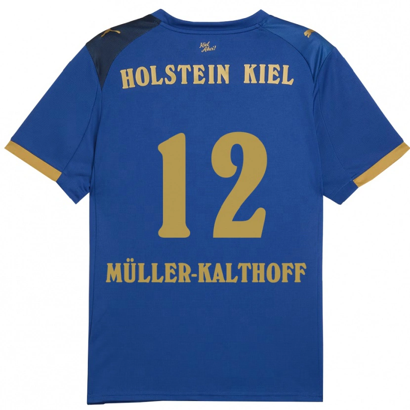 Danxen Heren Henrie Müller-Kalthoff #12 Blauw Goud Thuisshirt Thuistenue 2025/26 T-Shirt België