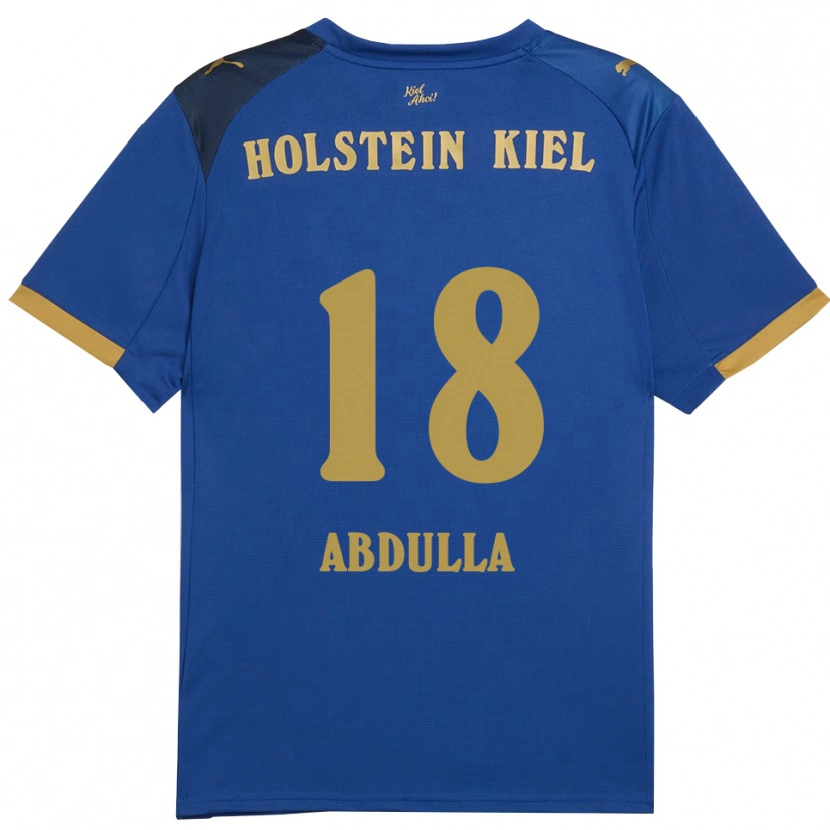 Danxen Heren Ali Abdulla #18 Blauw Goud Thuisshirt Thuistenue 2025/26 T-Shirt België