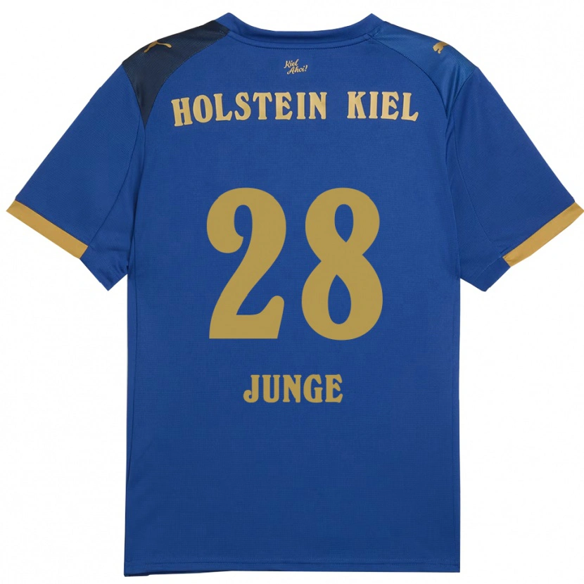 Danxen Heren Leland-Jordan Junge #28 Blauw Goud Thuisshirt Thuistenue 2025/26 T-Shirt België
