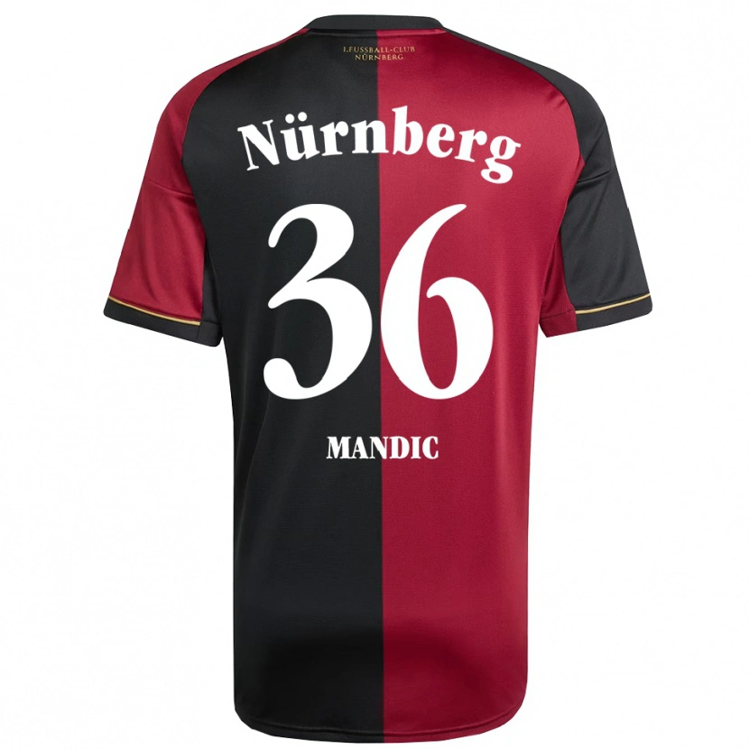 Danxen Heren Kristian Mandic #36 Bordeauxzwart Thuisshirt Thuistenue 2025/26 T-Shirt België