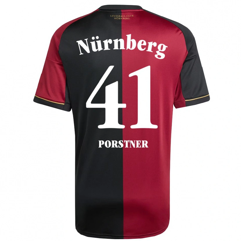 Danxen Heren Eric Porstner #41 Bordeauxzwart Thuisshirt Thuistenue 2025/26 T-Shirt België