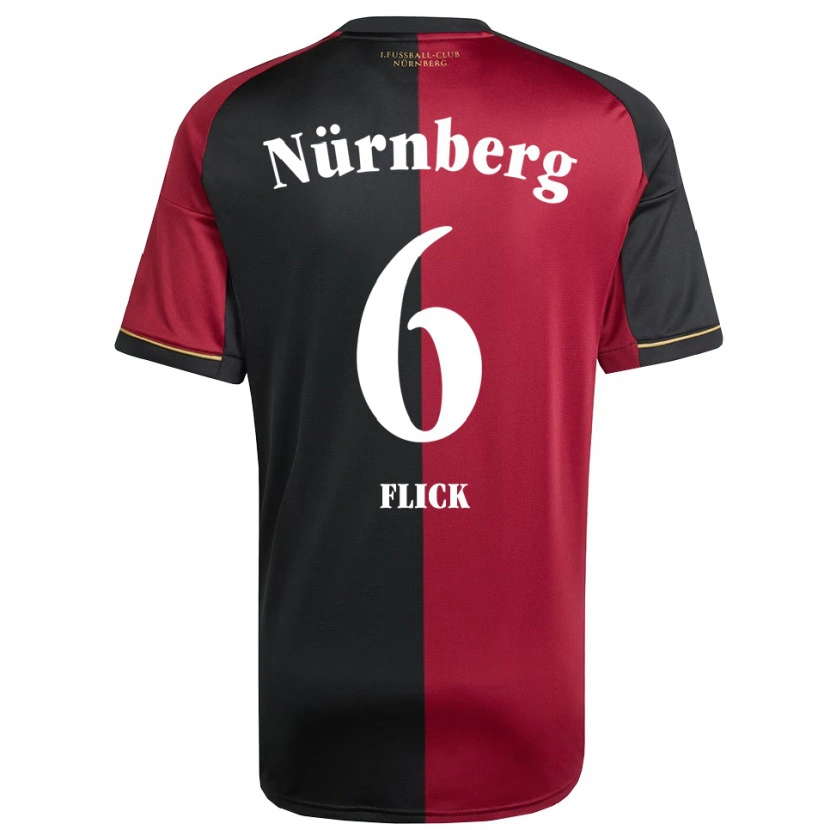 Danxen Heren Florian Flick #6 Bordeauxzwart Thuisshirt Thuistenue 2025/26 T-Shirt België