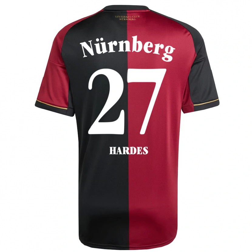 Danxen Heren Aaron Hardes #27 Bordeauxzwart Thuisshirt Thuistenue 2025/26 T-Shirt België
