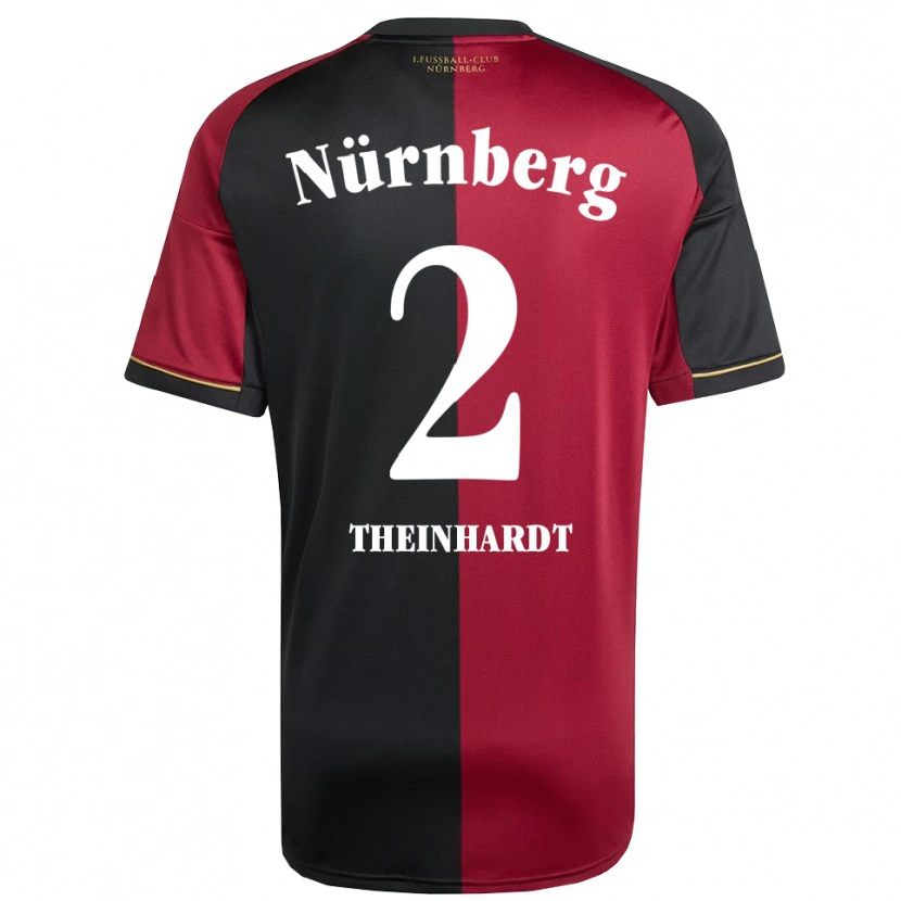 Danxen Heren Johannes Theinhardt #2 Bordeauxzwart Thuisshirt Thuistenue 2025/26 T-Shirt België