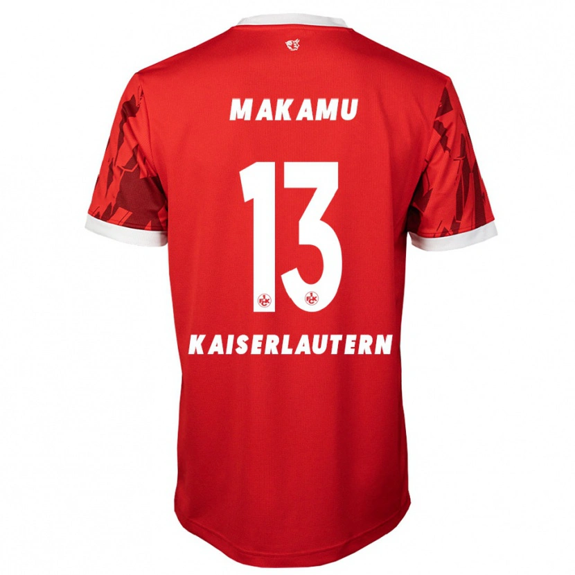Danxen Heren Bradley Makamu #13 Rood Wit Thuisshirt Thuistenue 2025/26 T-Shirt België