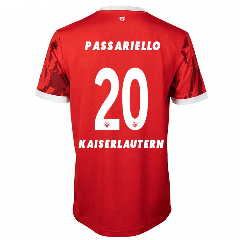 Danxen Heren Federico Passariello #20 Rood Wit Thuisshirt Thuistenue 2025/26 T-Shirt België
