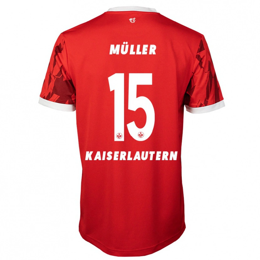 Danxen Heren Erik Müller #15 Rood Wit Thuisshirt Thuistenue 2025/26 T-Shirt België