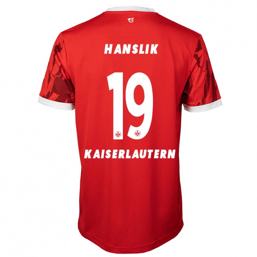 Danxen Heren Daniel Hanslik #19 Rood Wit Thuisshirt Thuistenue 2025/26 T-Shirt België