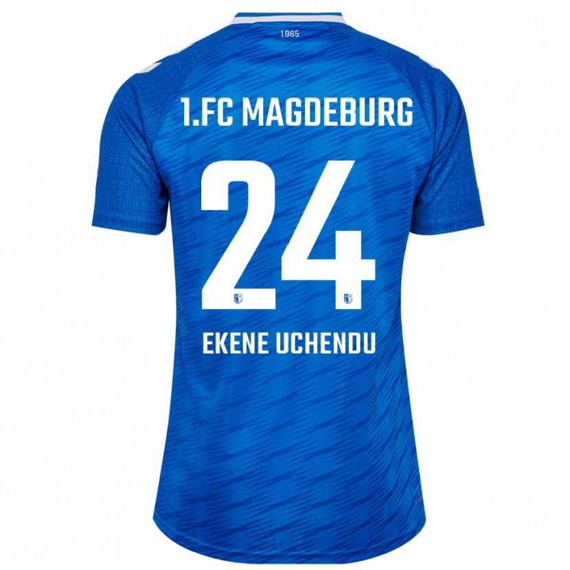 Danxen Heren Esposito Ekene Uchendu #24 Blauw Wit Thuisshirt Thuistenue 2025/26 T-Shirt België