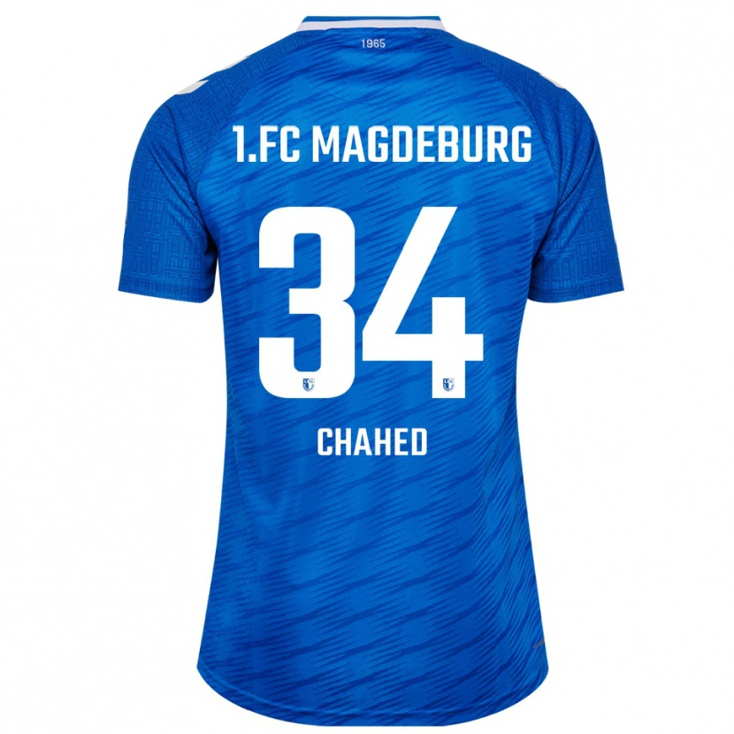 Danxen Heren Tarek Chahed #34 Blauw Wit Thuisshirt Thuistenue 2025/26 T-Shirt België