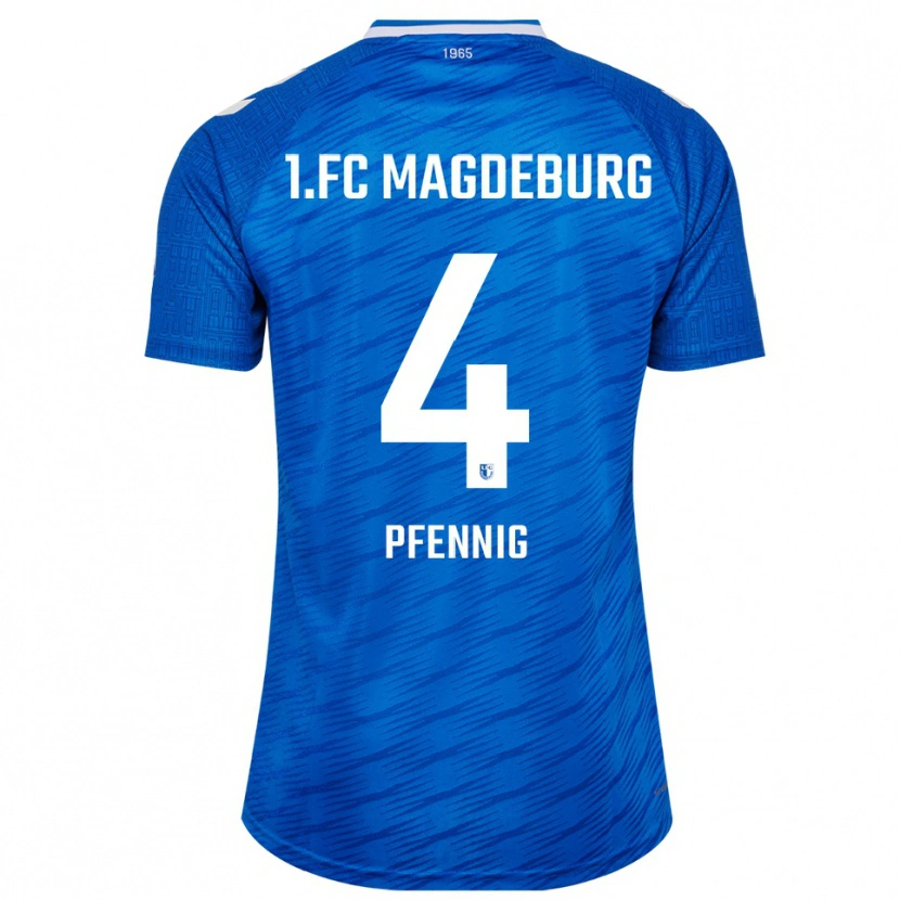 Danxen Heren Julius Pfennig #4 Blauw Wit Thuisshirt Thuistenue 2025/26 T-Shirt België