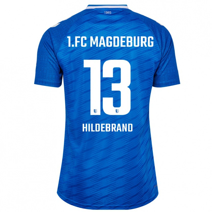 Danxen Heren Caroline Hildebrand #13 Blauw Wit Thuisshirt Thuistenue 2025/26 T-Shirt België
